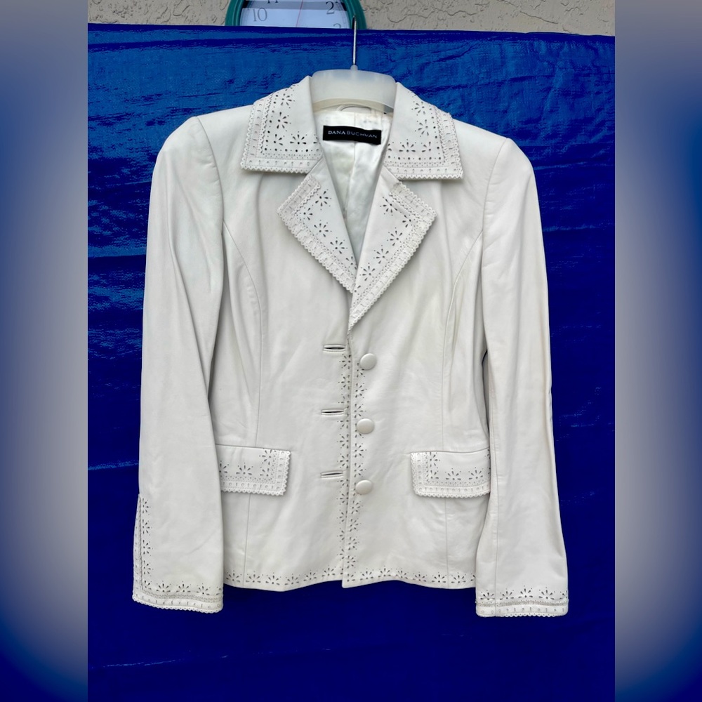 Dana Buchaman Leather Jacket Size S